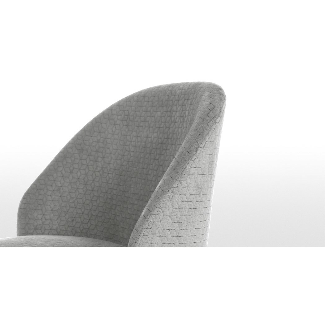 Alec - Set of 2 Alec Dining Chairs, Quilted Grey – image 4