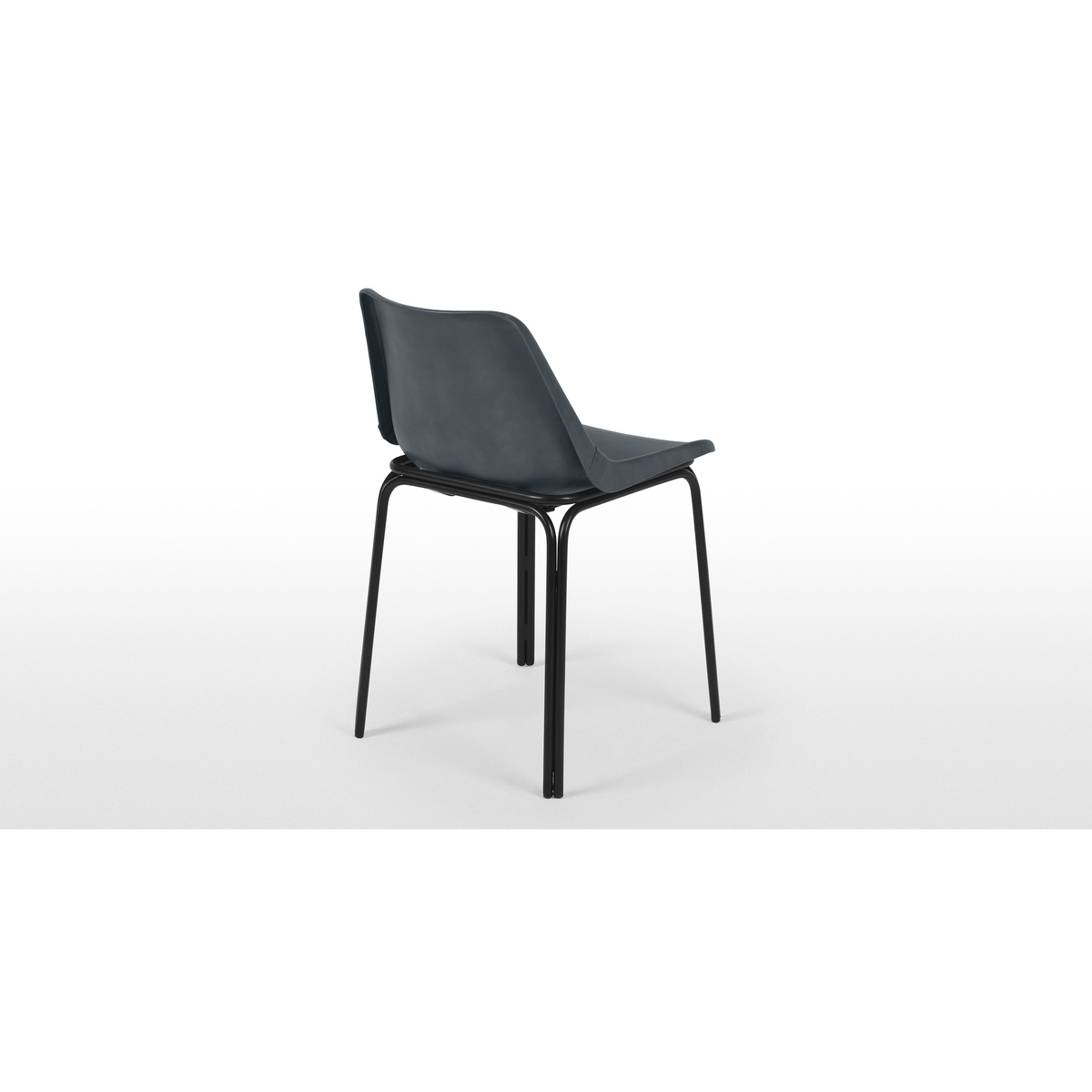 Lodi Set of 2 Dining Chairs, Grey and Black – image 2