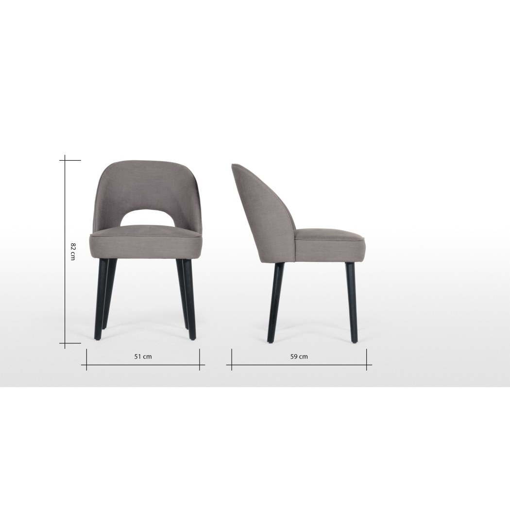 Rory - Set of 2 Rory Dining Chairs, Graphite Grey – image 5