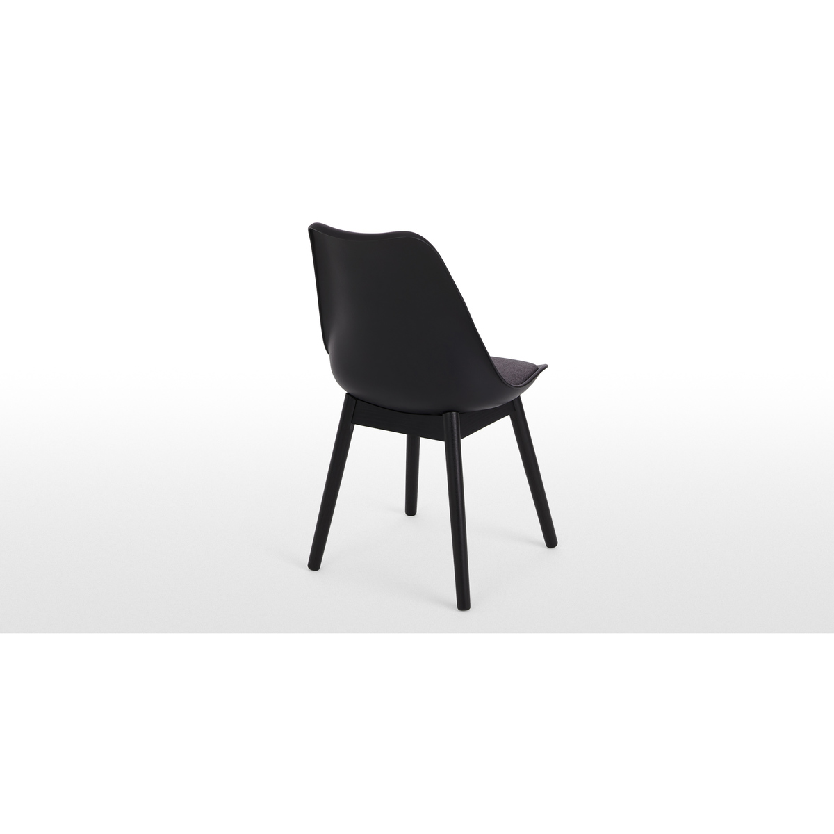 Set of 2 Thelma dining chairs, Black and grey fabric – image 5