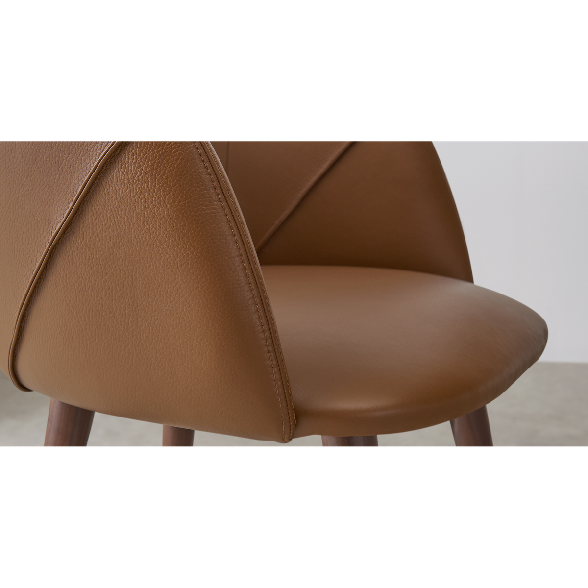 Lule Carver Chair, Tan Leather & Walnut – image 3