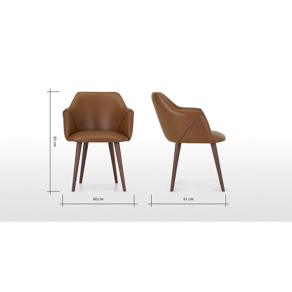 Lule Carver Chair, Tan Leather & Walnut – image 6