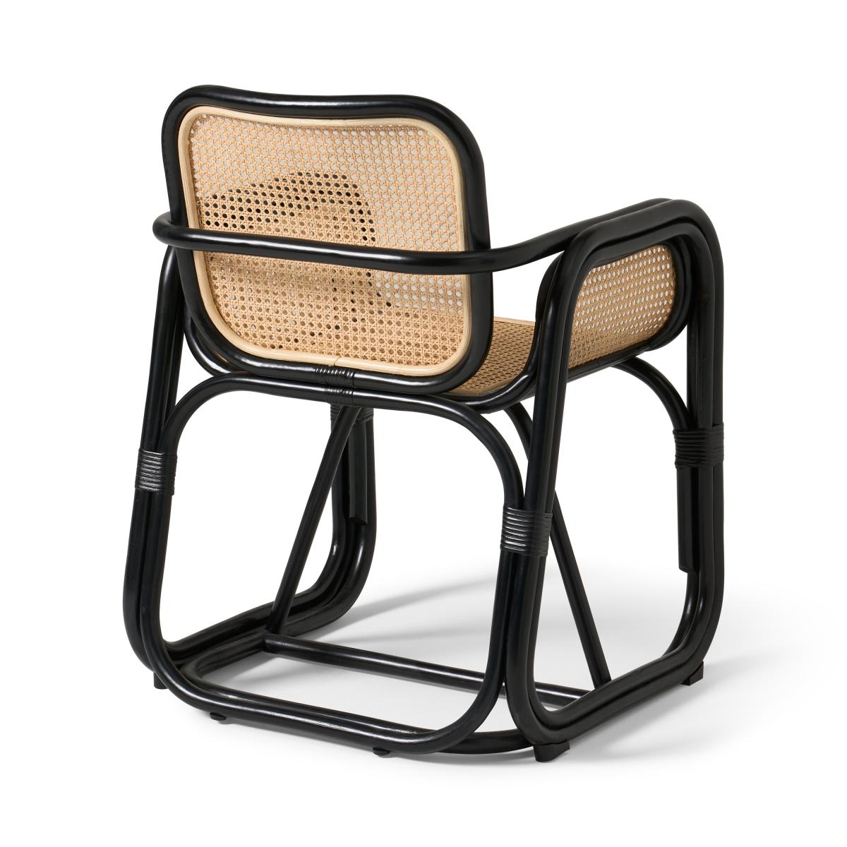 Rui Carver Dining Chair, Black Cane & Rattan – image 11