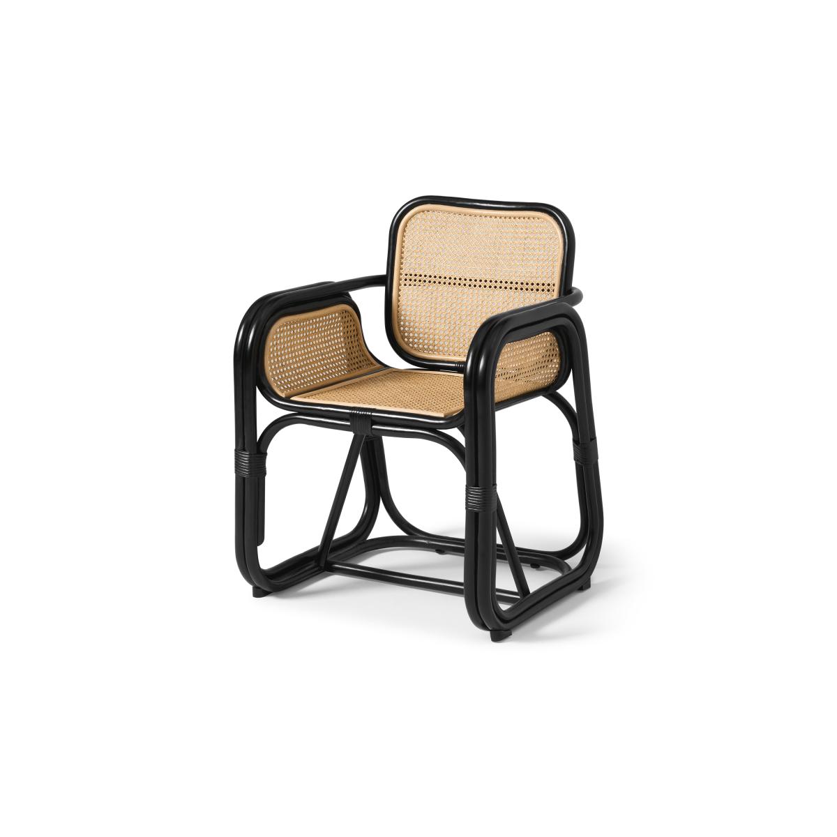 Rui Carver Dining Chair, Black Cane & Rattan – image 3