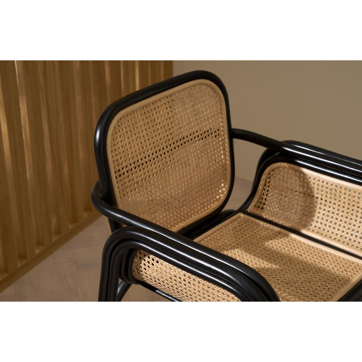 Rui Carver Dining Chair, Black Cane & Rattan – image 5