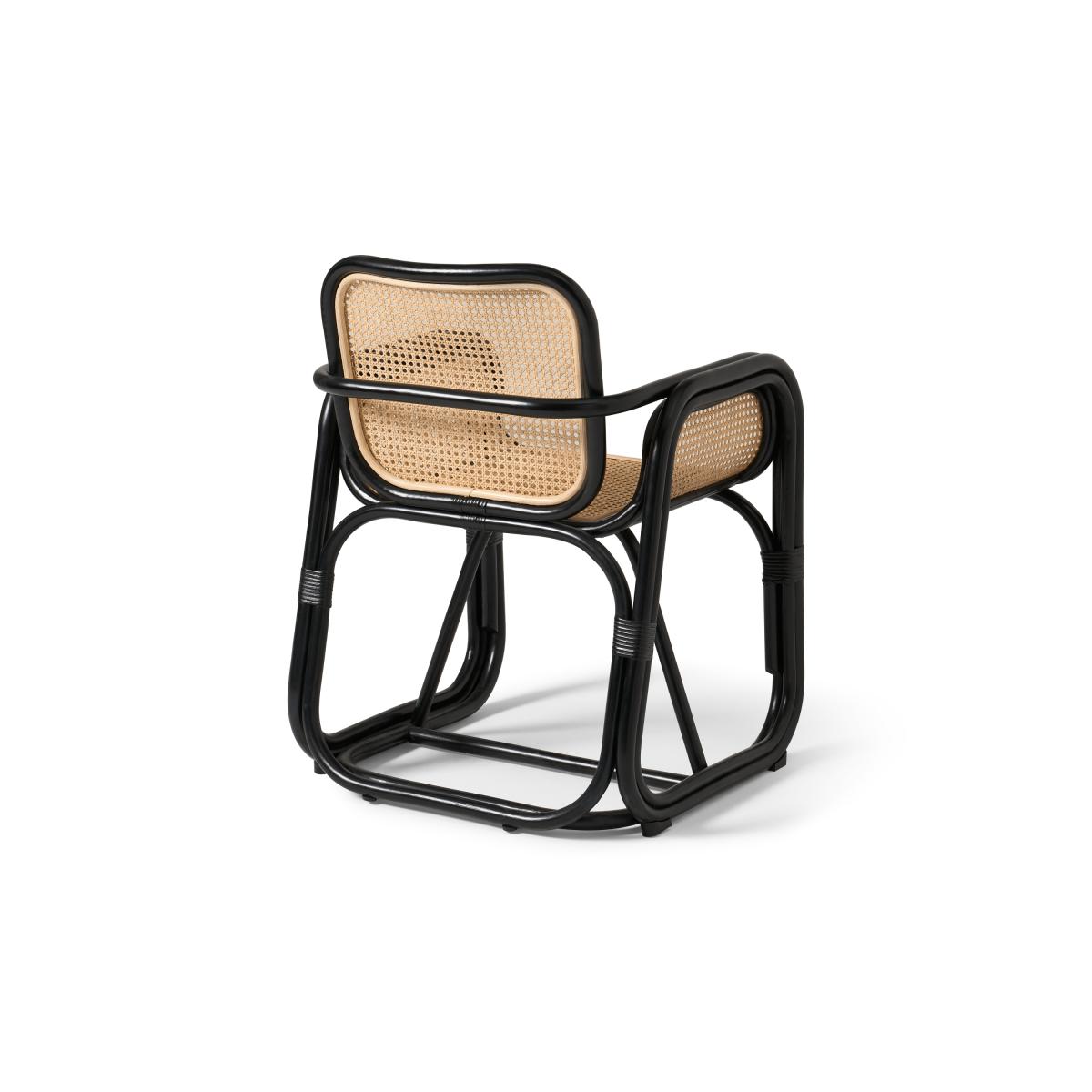 Rui Carver Dining Chair, Black Cane & Rattan – image 6