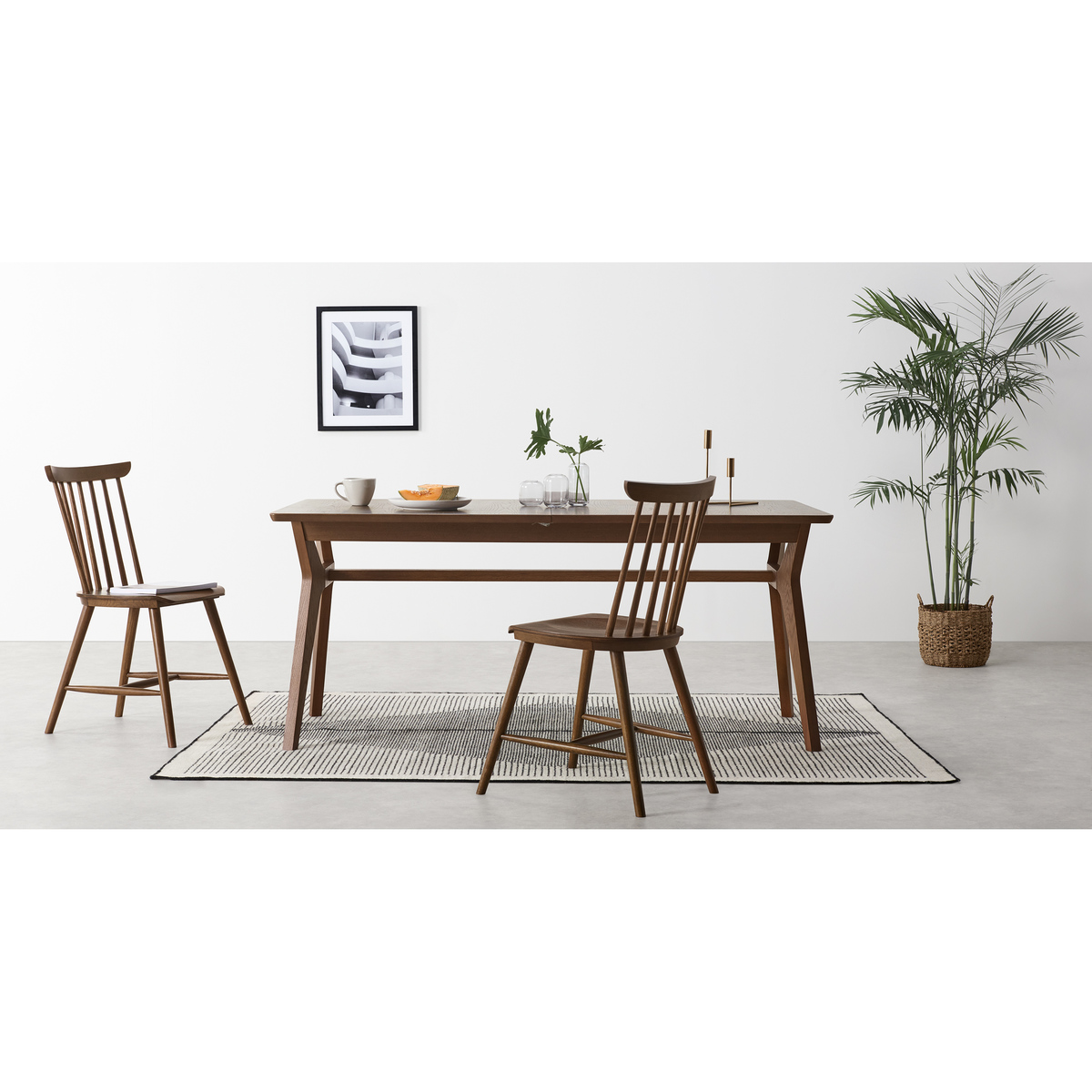 Set of 2 Deauville Dining Chairs, Dark stain Oak – image 3