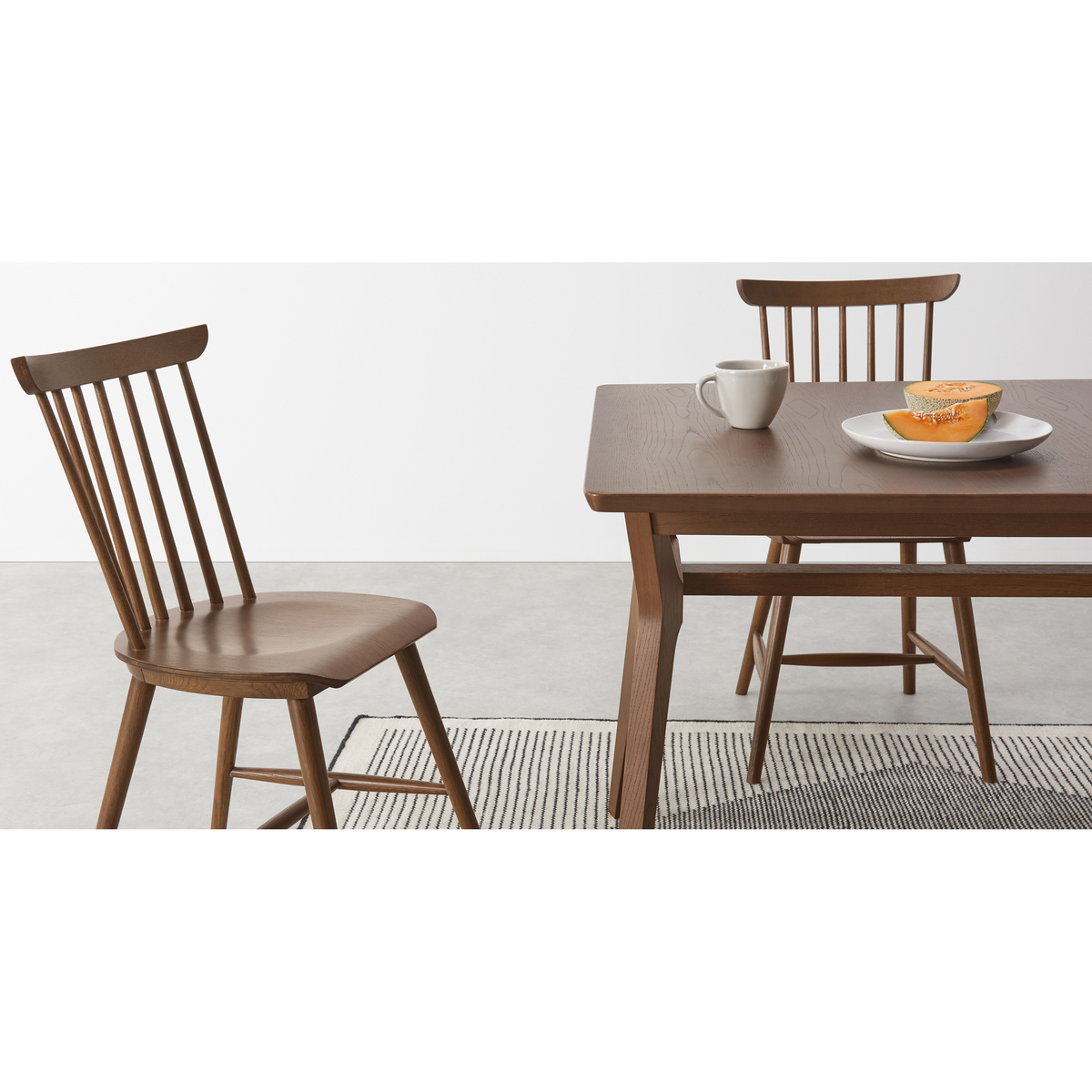 Set of 2 Deauville Dining Chairs, Dark stain Oak – image 6
