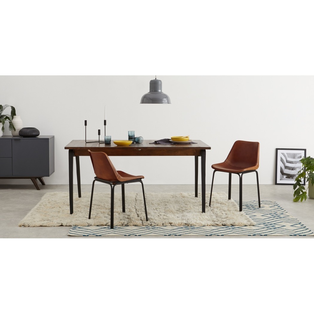 Lodi - Set of 2 Lodi Dining Chairs, Tan and Black – image 2