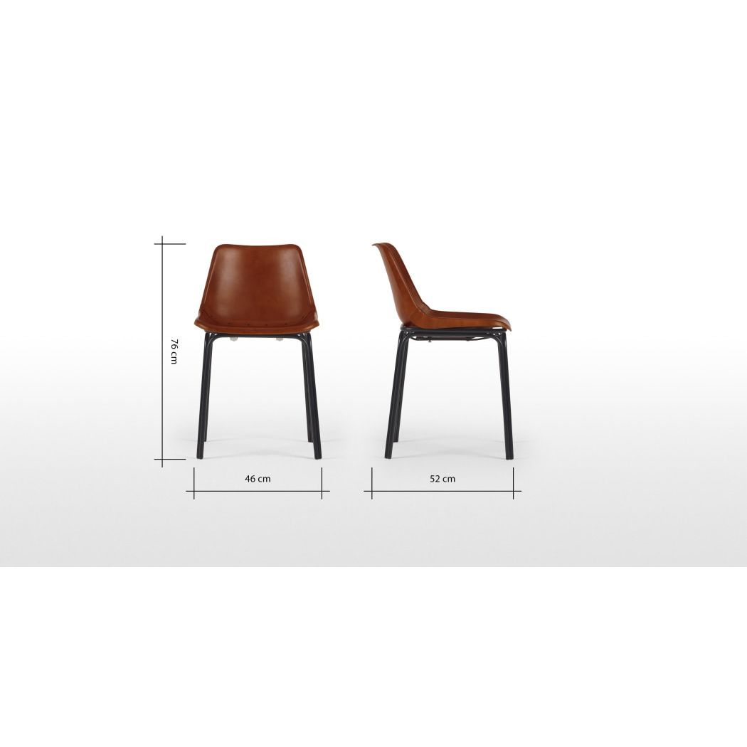 Lodi - Set of 2 Lodi Dining Chairs, Tan and Black – image 5