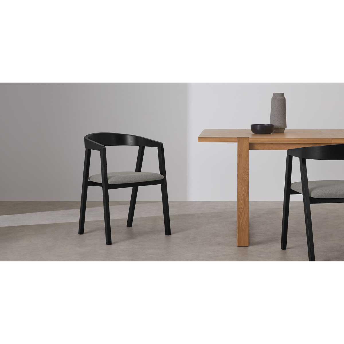 Placido Carver Dining Chair, Black & Cool Grey – image 2