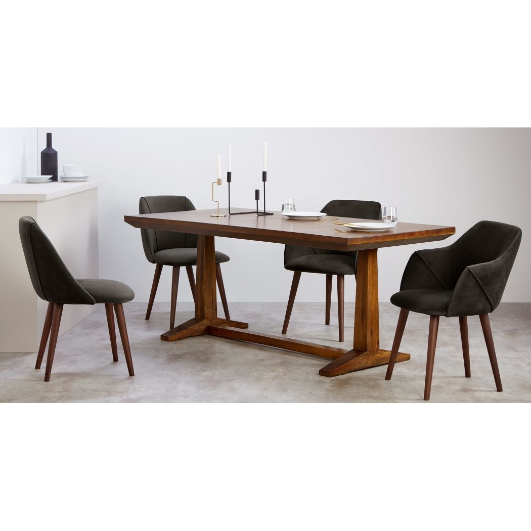Lule - Set of 2 Lule Dining Chairs, Otter Grey Velvet – image 2