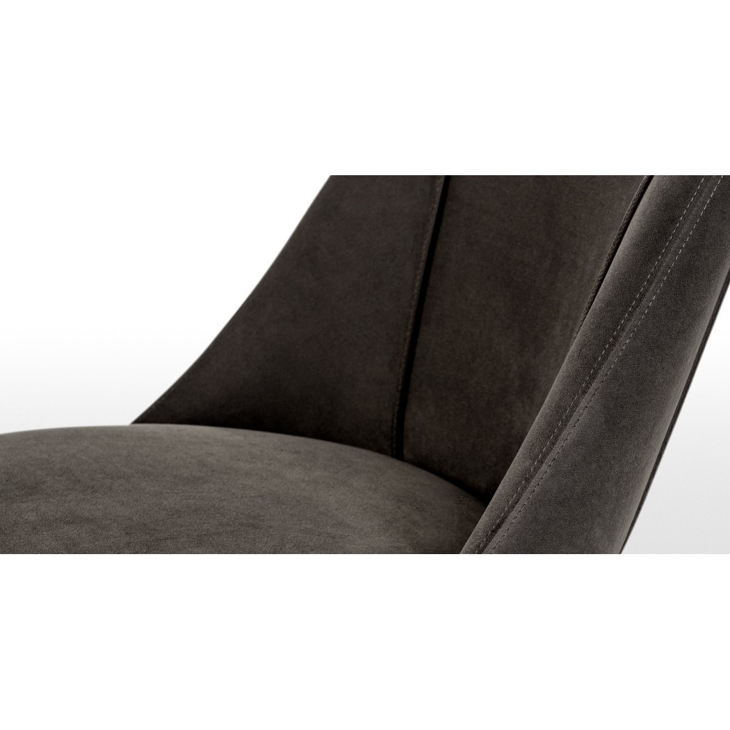 Lule - Set of 2 Lule Dining Chairs, Otter Grey Velvet – image 4