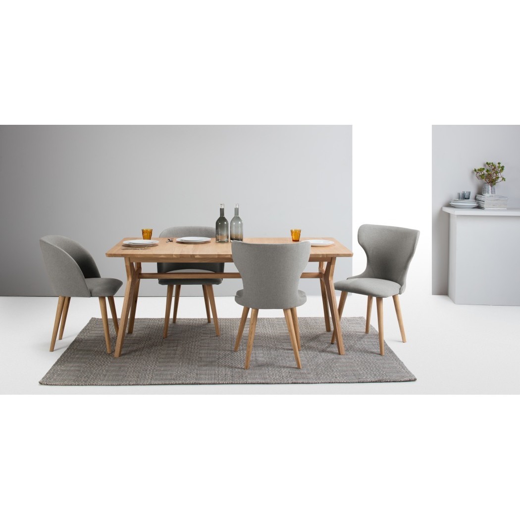 Bjorg - Set of 2 Bjorg Dining Chairs, Manhattan Grey and Oak – image 3