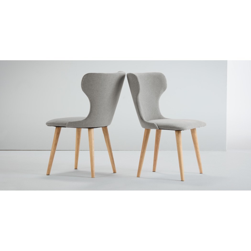 Bjorg - Set of 2 Bjorg Dining Chairs, Manhattan Grey and Oak – image 4