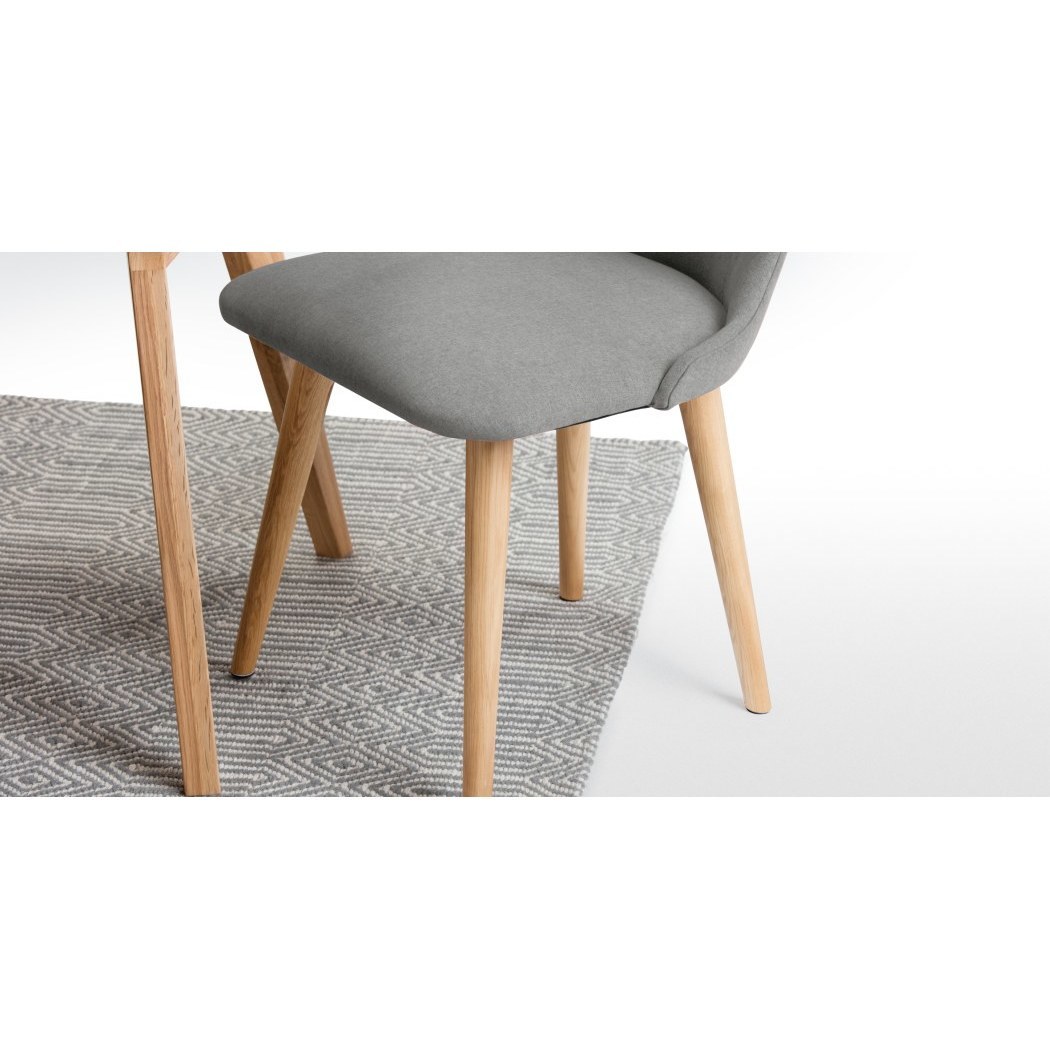Bjorg - Set of 2 Bjorg Dining Chairs, Manhattan Grey and Oak – image 6