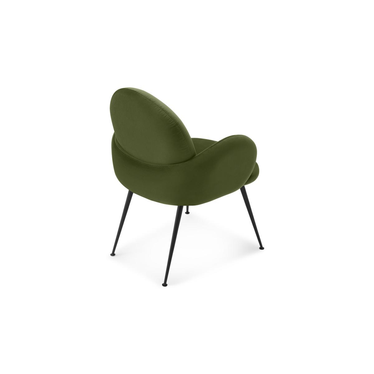 Bonnie Dining Chair, Ivy Green Velvet with Black Legs – image 6