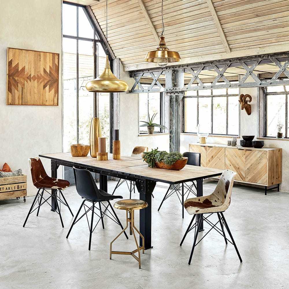 AUSTERLITZ - Leather and metal industrial chair in black – image 4