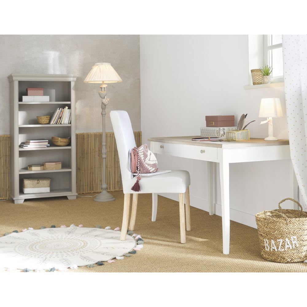 MARGAUX - 2 White Finish Pine Chairs for Covering – image 11