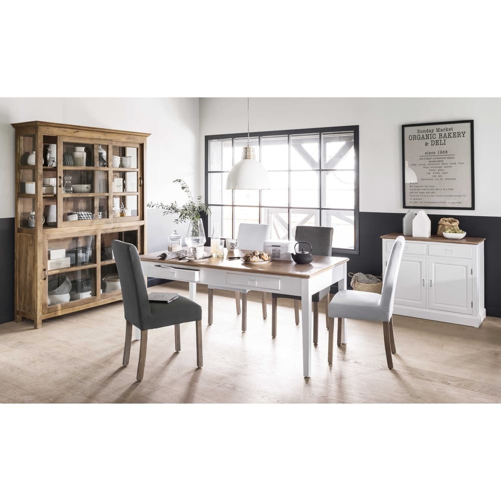 MARGAUX - 2 White Finish Pine Chairs for Covering – image 4