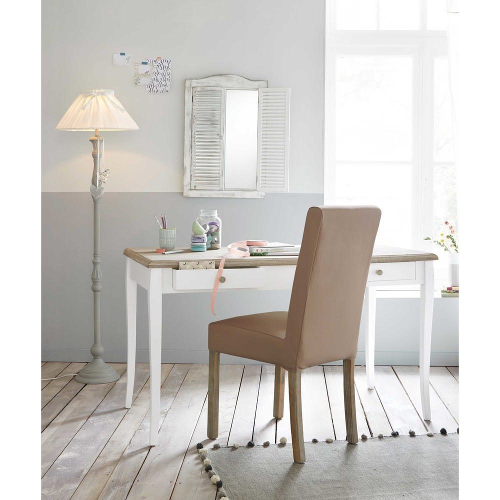 MARGAUX - 2 White Finish Pine Chairs for Covering – image 6