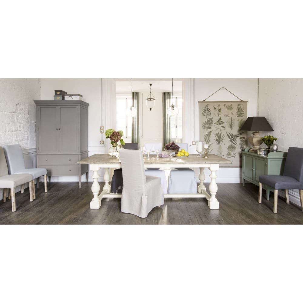 MARGAUX - 2 White Finish Pine Chairs for Covering – image 10