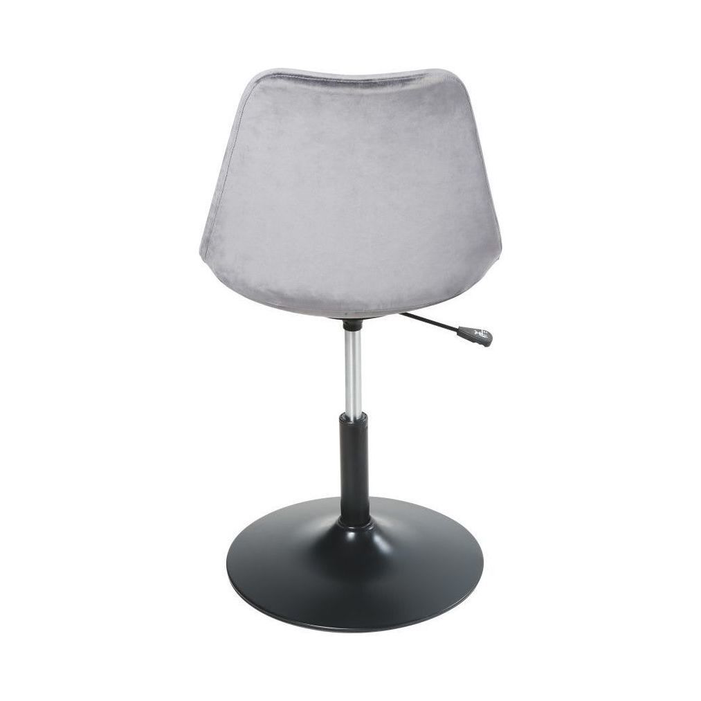 CIRCLE - Adjustable Grey Velvet Desk Chair – image 3