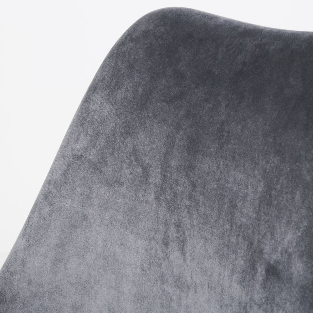 CIRCLE - Adjustable Grey Velvet Desk Chair – image 4