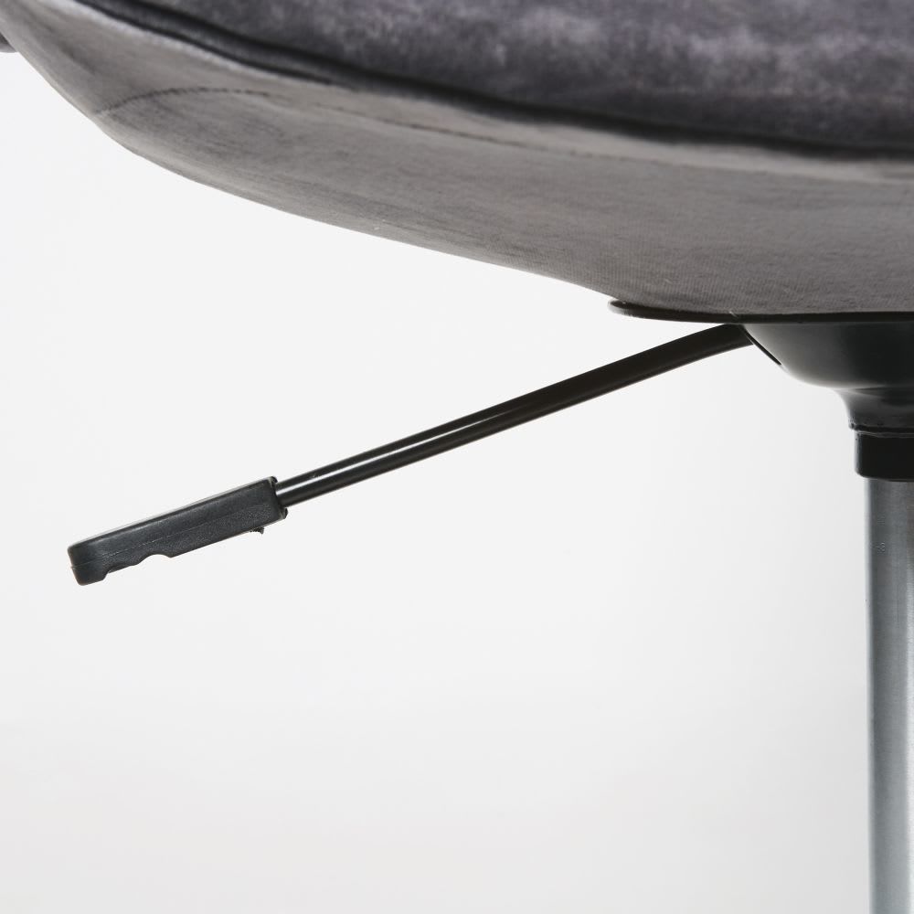 CIRCLE - Adjustable Grey Velvet Desk Chair – image 5