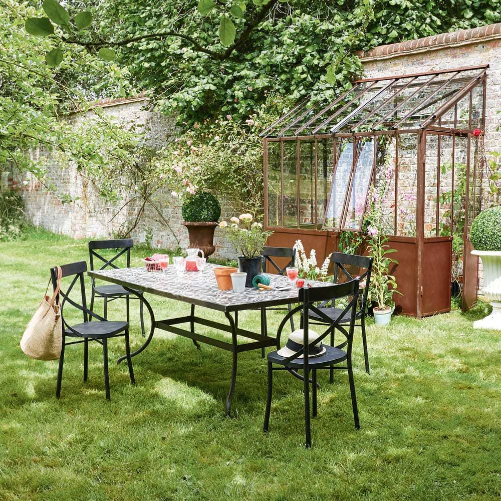 TRADITION - Antiqued Black Metal Garden Chair – image 7