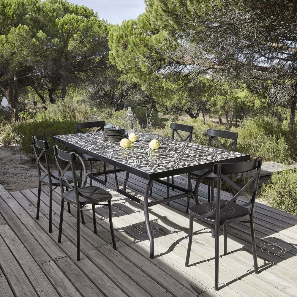 TRADITION - Antiqued Black Metal Garden Chair – image 10