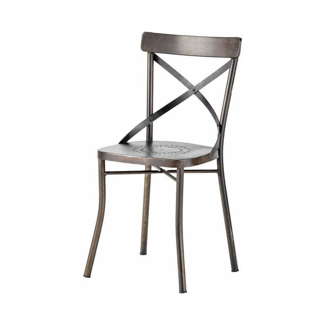TRADITION - Antiqued Black Metal Garden Chair – image 1