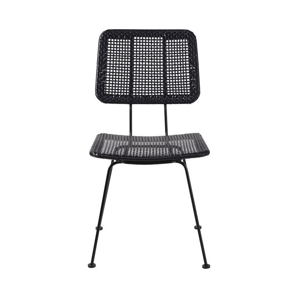 PENIDA - Black Rattan Effect Resin and Metal Chair – image 2