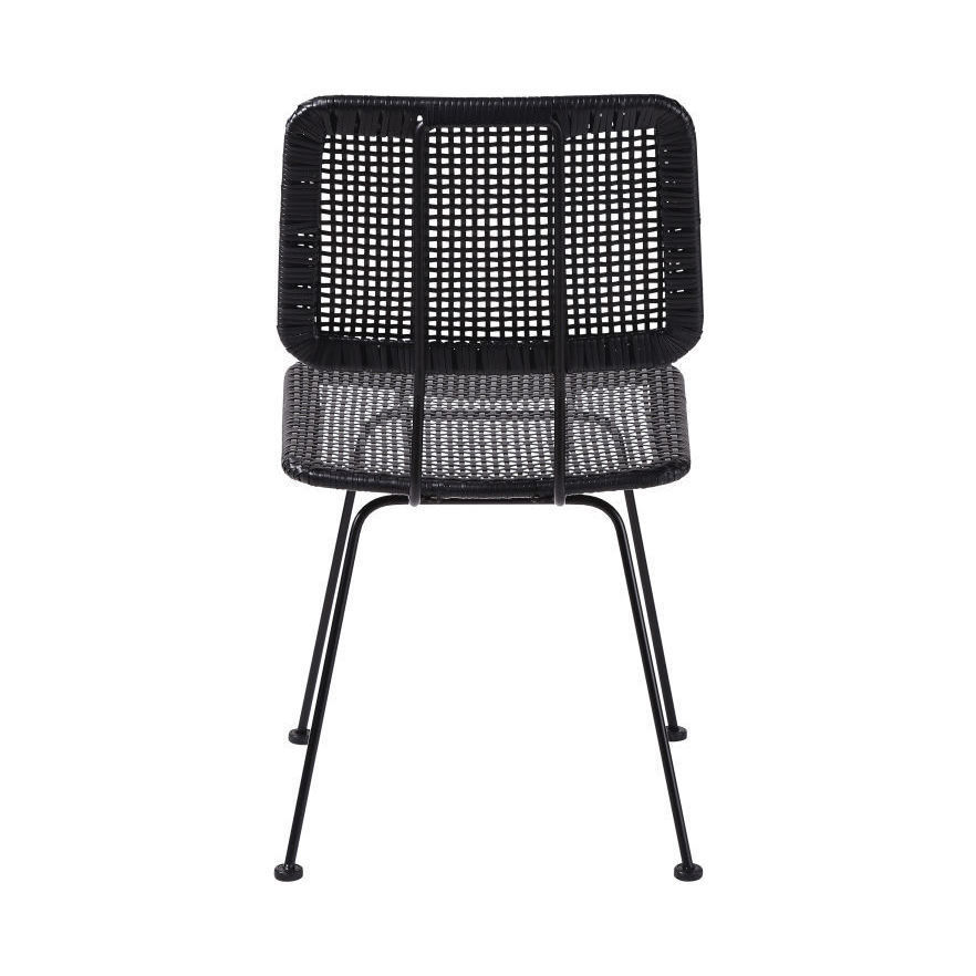 PENIDA - Black Rattan Effect Resin and Metal Chair – image 3