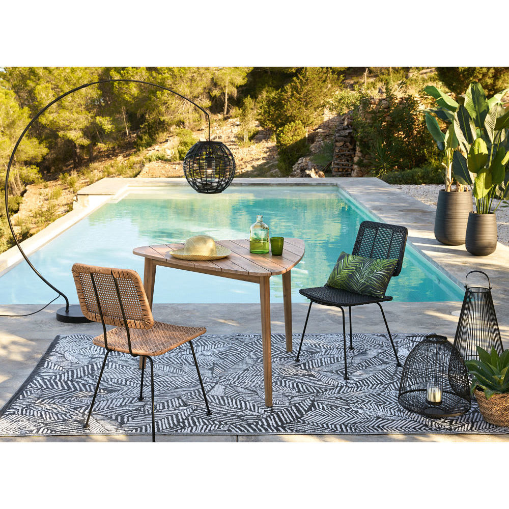 PENIDA - Black Rattan Effect Resin and Metal Chair – image 6