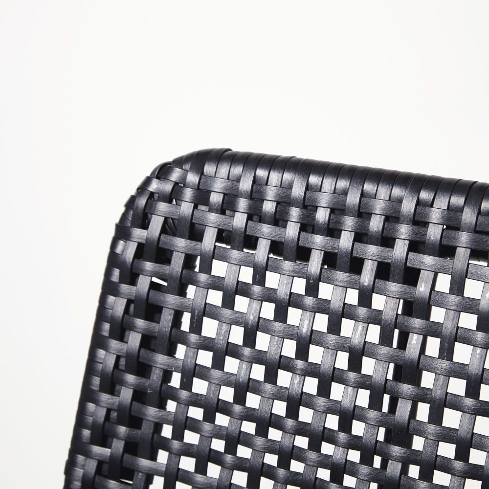 PENIDA - Black Rattan Effect Resin and Metal Chair – image 7