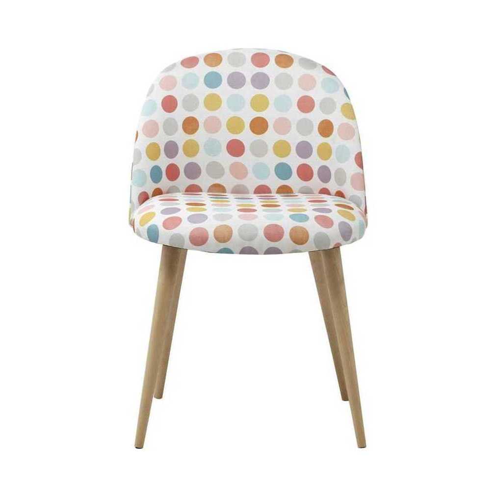 MAURICETTE - Polka Dot Patterned Vintage Chair and Solid Birch – image 2