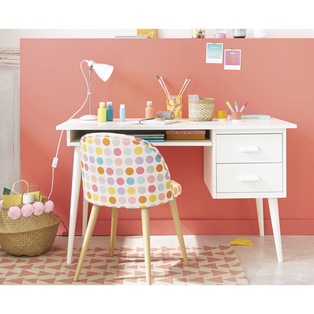 MAURICETTE - Polka Dot Patterned Vintage Chair and Solid Birch – image 5