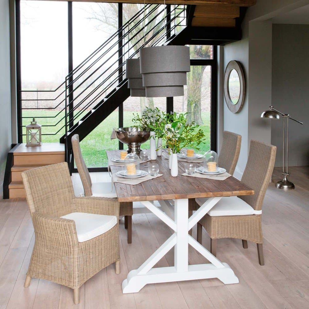 HAMPTON - Rattan and solid mahogany chair – image 3