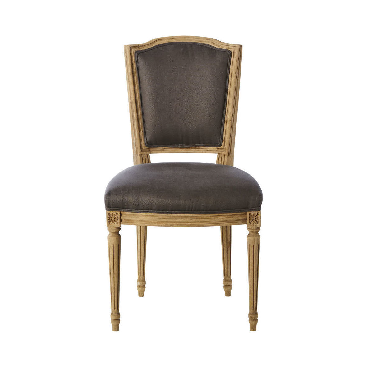 ISADORA - Taupe Linen and Solid Oak Chair – image 2