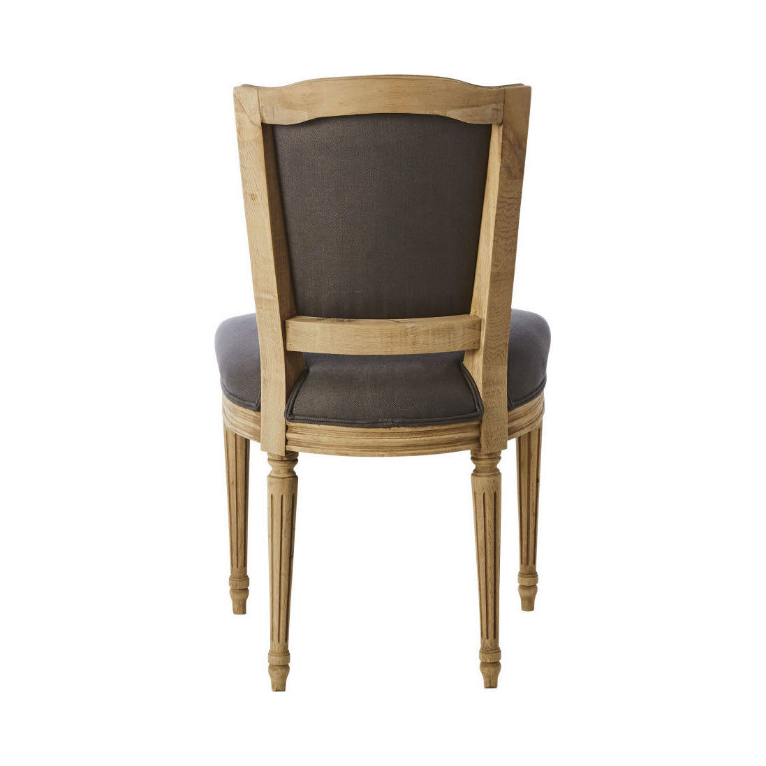 ISADORA - Taupe Linen and Solid Oak Chair – image 3
