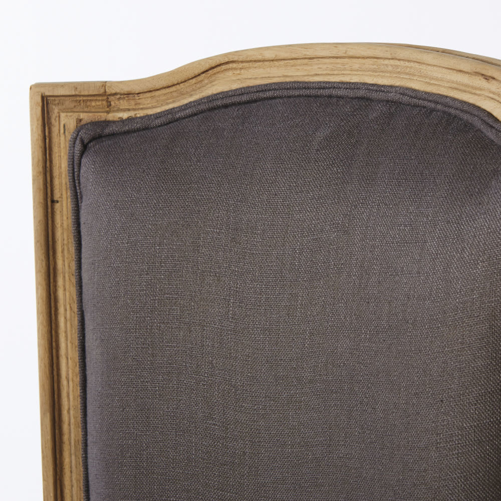 ISADORA - Taupe Linen and Solid Oak Chair – image 5