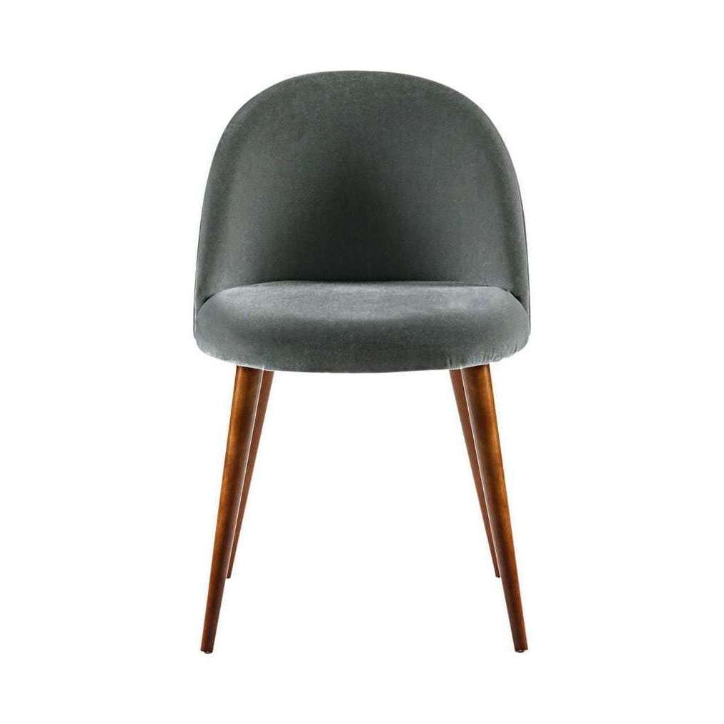MAURICETTE - Anthracite Grey Velvet and Birch Vintage Armchair – image 2