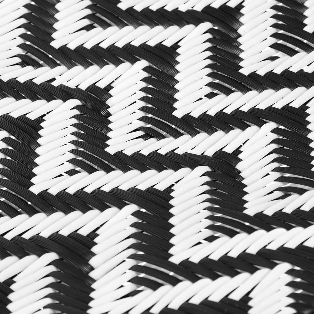 ZIGZAG - Wicker and metal chair in black / white – image 11