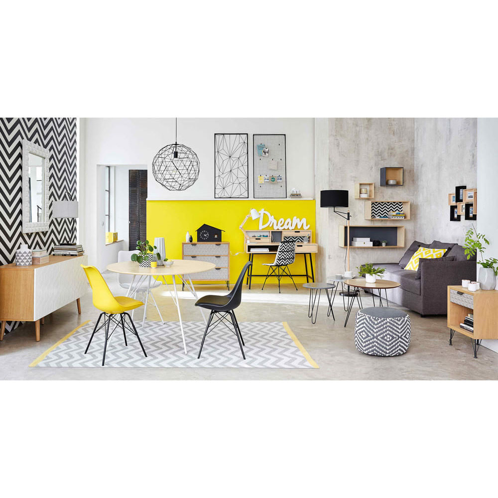 ZIGZAG - Wicker and metal chair in black / white – image 6