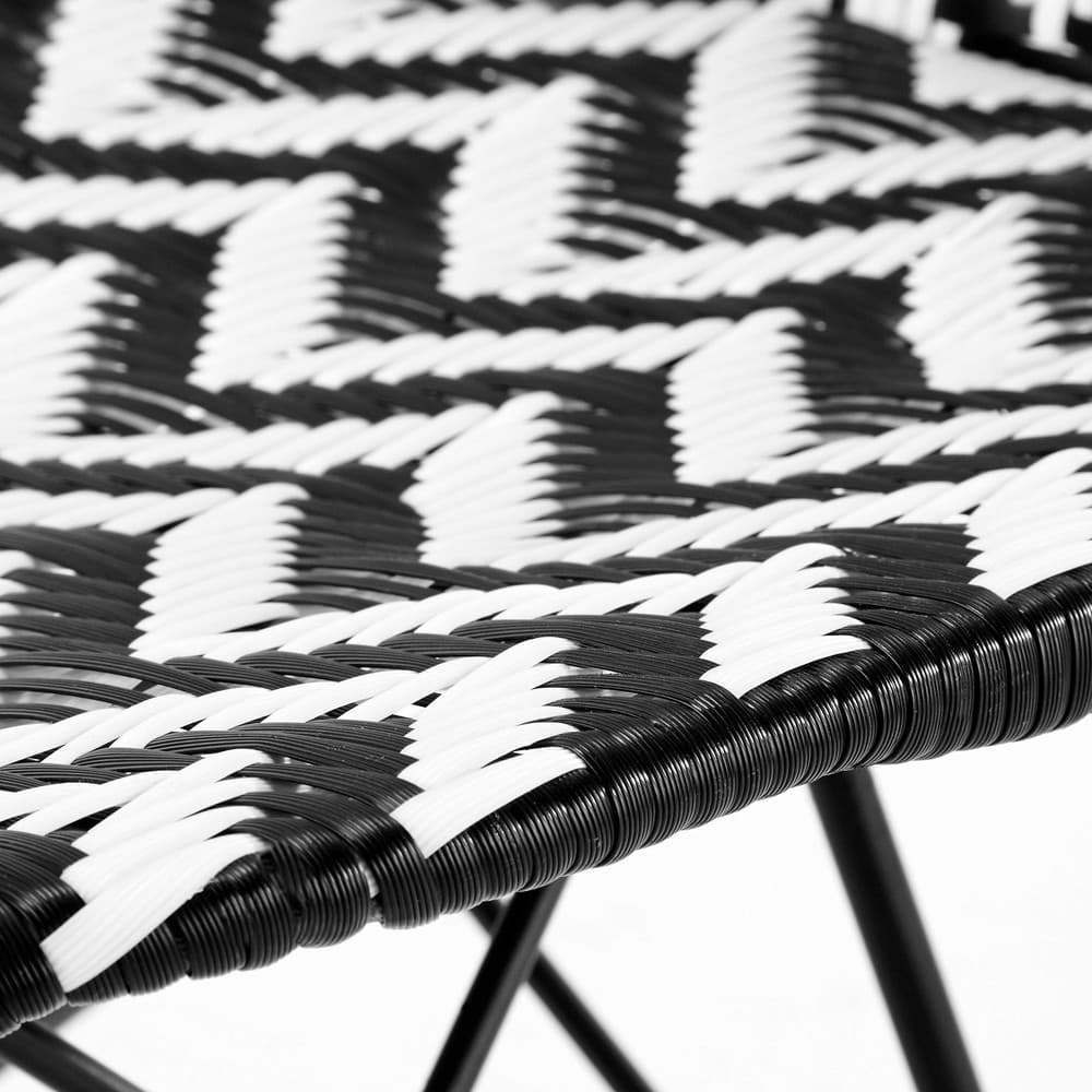 ZIGZAG - Wicker and metal chair in black / white – image 9