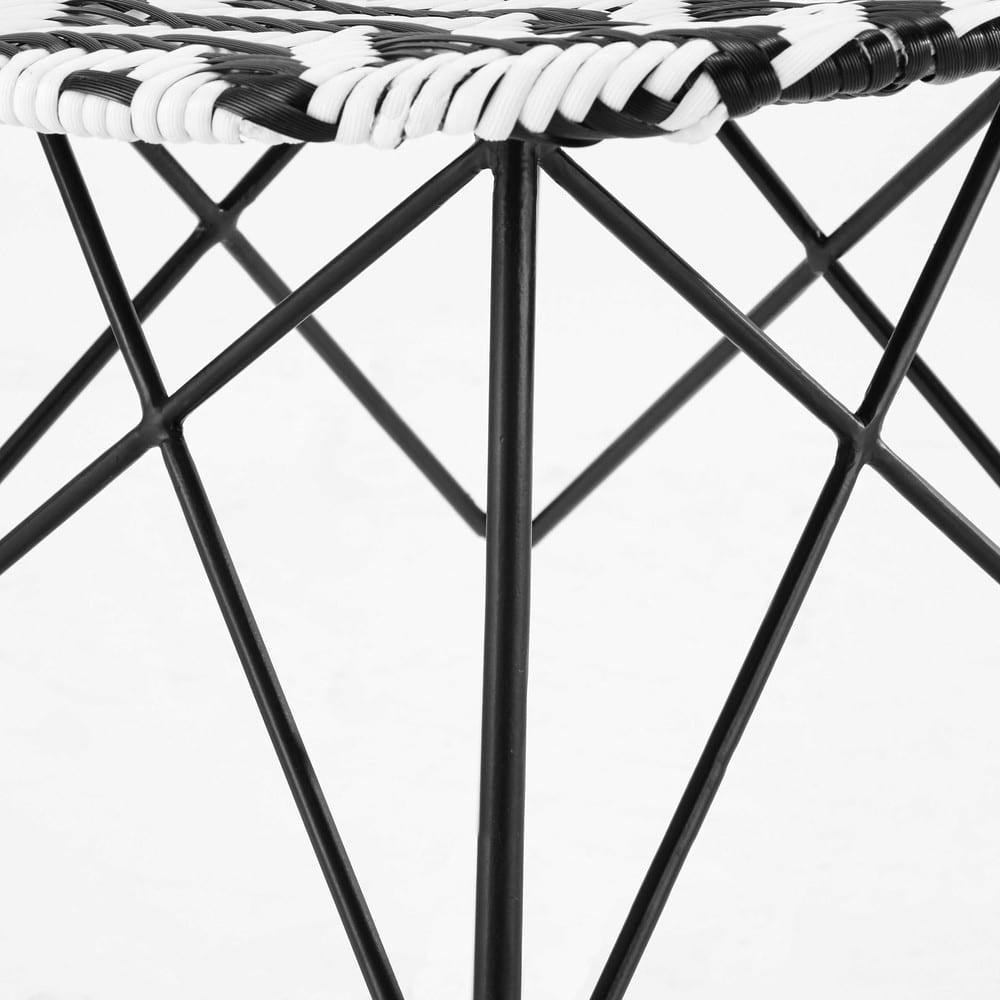 ZIGZAG - Wicker and metal chair in black / white – image 10
