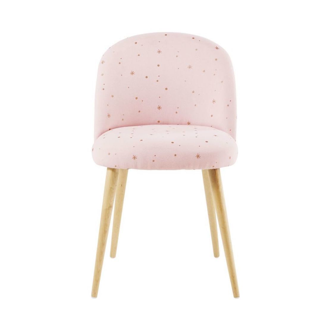 MAURICETTE - Pink Vintage Chair with Gold Star Print – image 2