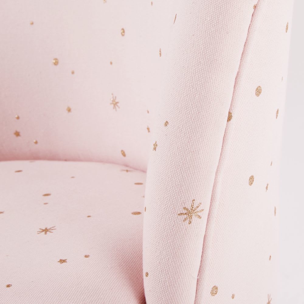 MAURICETTE - Pink Vintage Chair with Gold Star Print – image 5