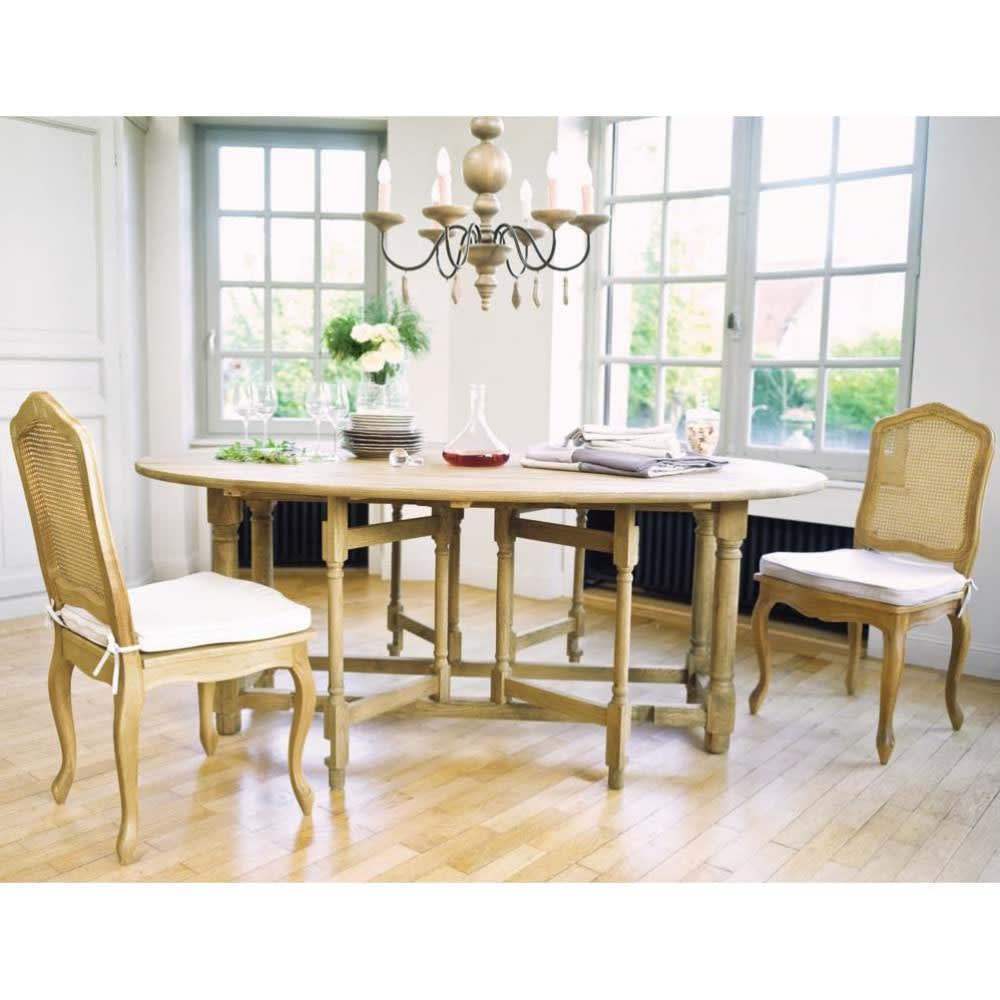 GUSTAVIA - Solid oak and rattan cane chair – image 2